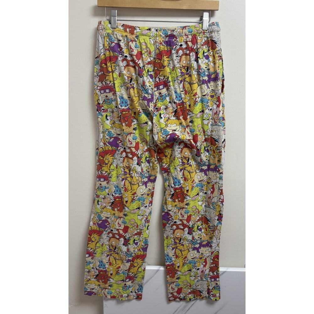 Nickelodeon 90s Cartoon Print Pajama Pants Rugrats Ren Stimpy Lounge Unisex M - Picture 2 of 3